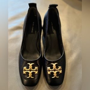Tory Burch Black Leather Shoes size 8 EXCELLENT CONDITION